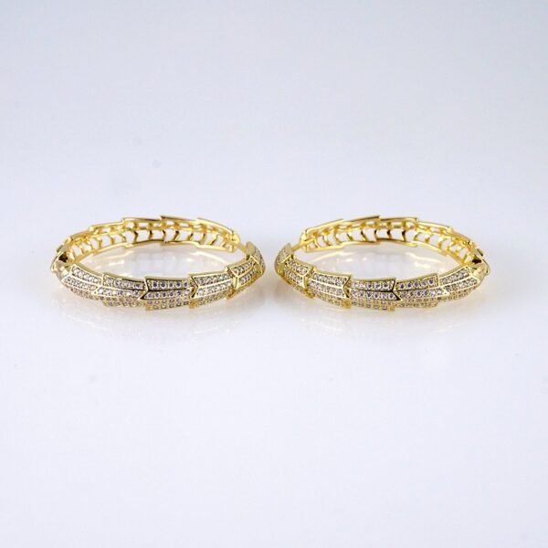 Women Earrings/ Aretes Dama/Zircon Stone/14k Real Color// E1421
