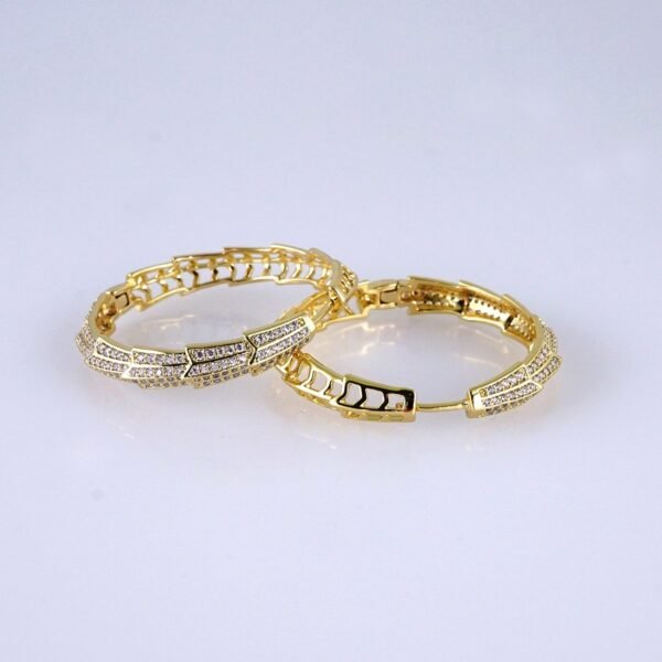 Women Earrings/ Aretes Dama/Zircon Stone/14k Real Color// E1421 - Image 2