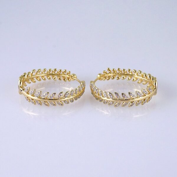 Women Earrings/ Aretes Dama/ Zircon Stone/ 14k Real Color// E1422