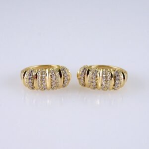 Women Earrings/ Aretes Dama/ Zircon Stone/ 14k Real Color// E1427