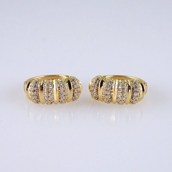 Women Earrings/ Aretes Dama/ Zircon Stone/ 14k Real Color// E1427