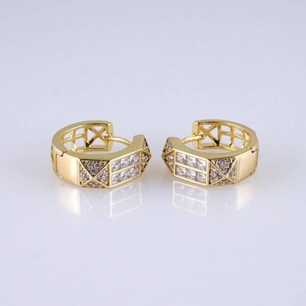 Women Earrings/ Aretes Dama/ Zircon Stone/ 14k Real Color// E1429