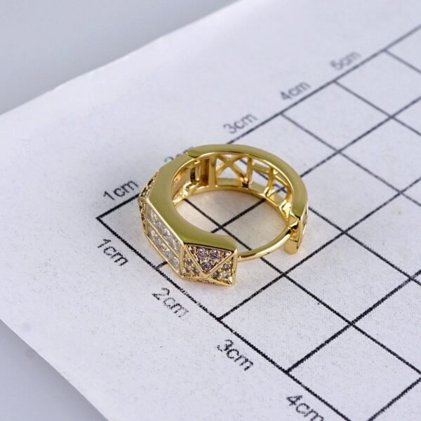 Women Earrings/ Aretes Dama/ Zircon Stone/ 14k Real Color// E1429 - Image 3