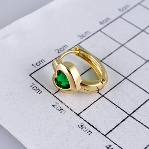 Women Earrings/ Aretes Dama/ Zircon Stone/ 14k Real Color// E1430 - Image 3