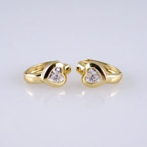 Women Earrings/ Aretes Dama/ Zircon Stone/ 14k Real Color// E1431