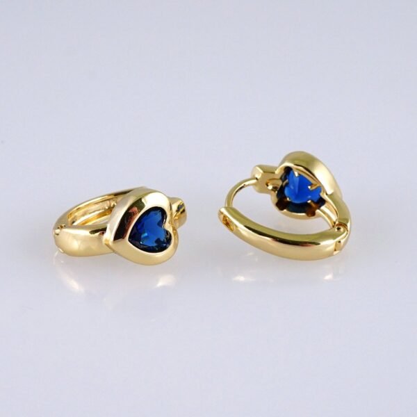 Women Earrings/ Aretes Dama/ Zircon Stone/ 14k Real Color// E1432 - Image 2