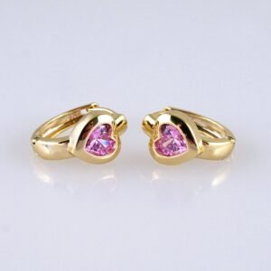 Women Earrings/ Aretes Dama/ Zircon Stone/ 14k Real Color// E1433