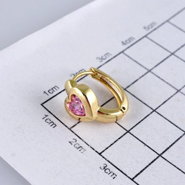 Women Earrings/ Aretes Dama/ Zircon Stone/ 14k Real Color// E1433 - Image 3