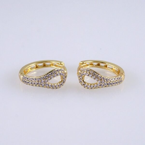 Women Earrings/ Aretes Dama/Zircon Stone/14k Real Color// E1434