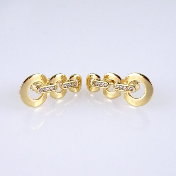 Women Earrings/ Aretes Dama/ Zircon Stone/ 14k Real Color// E1435