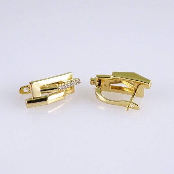 Women Earrings/ Aretes Dama/ Zircon Stone/ 14k Real Color// E1437 - Image 2