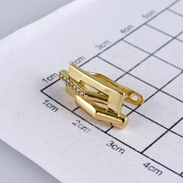Women Earrings/ Aretes Dama/ Zircon Stone/ 14k Real Color// E1437 - Image 3