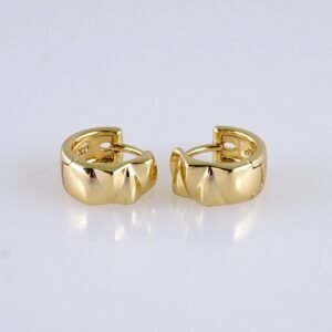 Women Earrings/ Aretes Dama/ Plain/ 14k Real Color// E1438