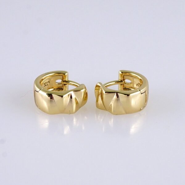 Women Earrings/ Aretes Dama/ Plain/ 14k Real Color// E1438