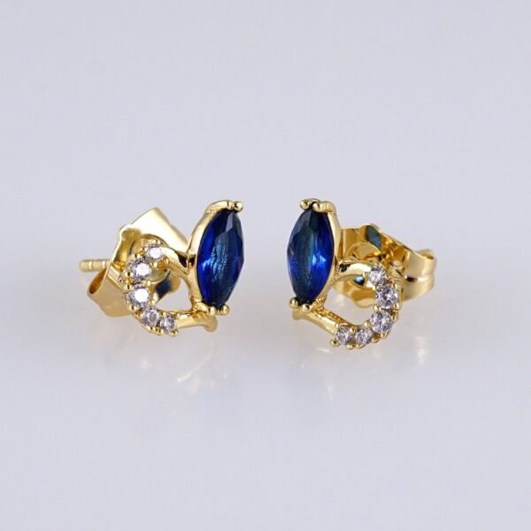 Women Earrings/ Aretes Dama/ Zircon Stone/ 14k Real Color// E1439