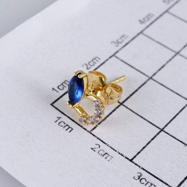 Women Earrings/ Aretes Dama/ Zircon Stone/ 14k Real Color// E1439 - Image 3