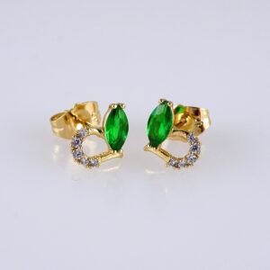 Women Earrings/ Aretes Dama/ Zircon Stone/ 14k Real Color// E1441