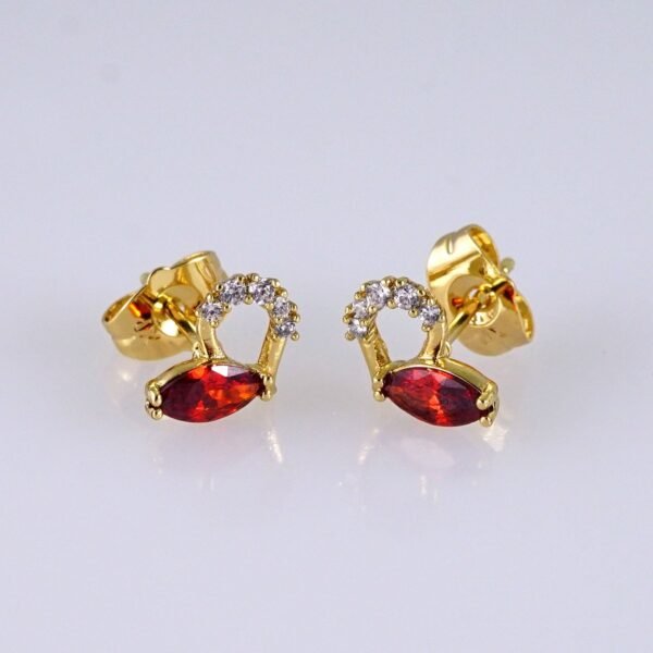 Women Earrings/ Aretes Dama/ Zircon Stone/ 14k Real Color// E1442