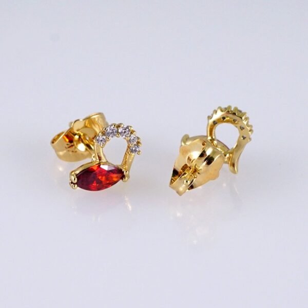 Women Earrings/ Aretes Dama/ Zircon Stone/ 14k Real Color// E1442 - Image 2
