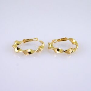 Women Earrings/ Aretes Dama/ Plain/ 14k Real Color// E1444