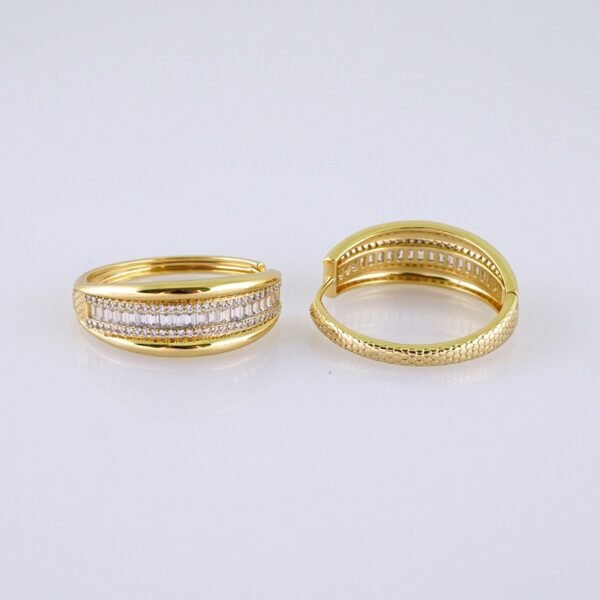 Women Earrings/ Aretes Dama/ Zircon Stone/ 14k Real Color// E1445 - Image 2