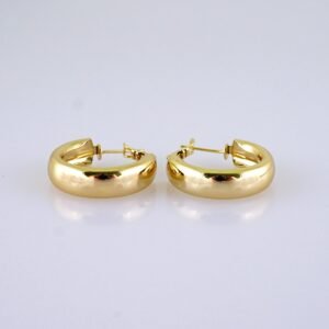 Women Earrings/ Aretes Dama/ Plain/ 14k Real Color// E1447