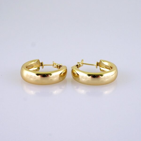 Women Earrings/ Aretes Dama/ Plain/ 14k Real Color// E1447