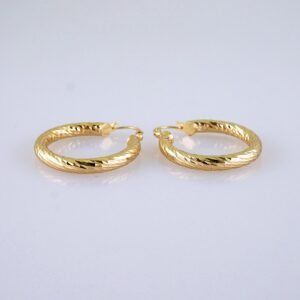 Women Earrings/ Aretes Dama/ Plain/ 14k Real Color// E1448