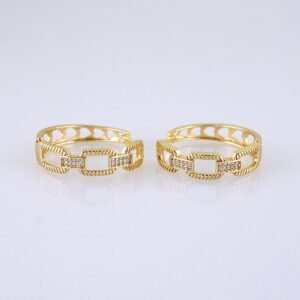 Women Earrings/ Aretes Dama/ Zircon Stone/ 14k Real Color// E1449