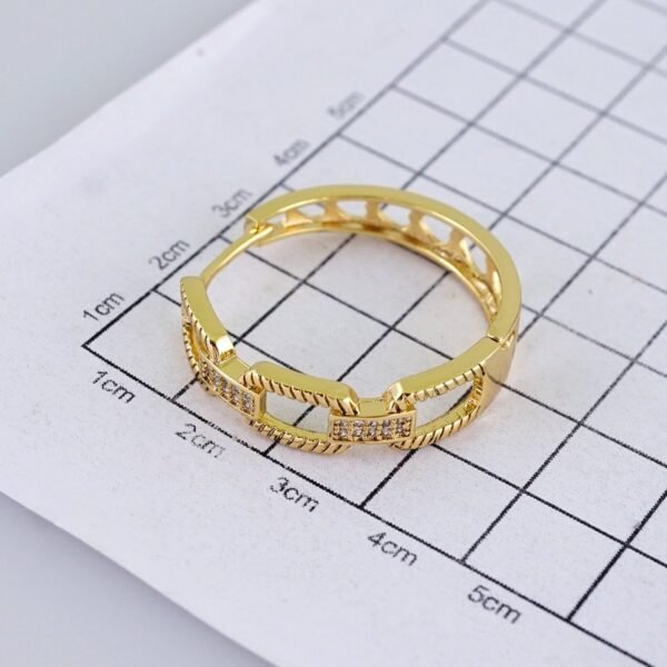 Women Earrings/ Aretes Dama/ Zircon Stone/ 14k Real Color// E1449 - Image 3