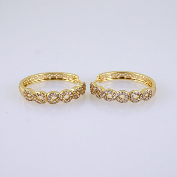 Women Earrings/ Aretes Dama/ Zircon Stone/ 14k Real Color// E1450