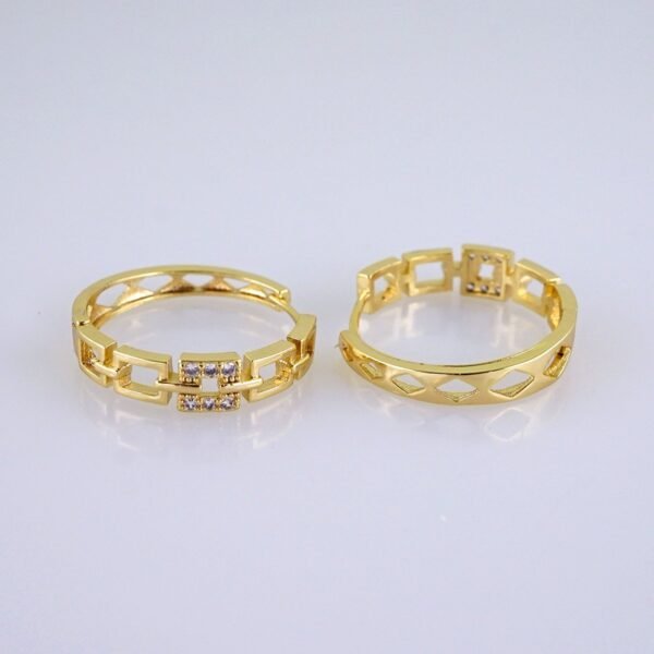 Women Earrings/ Aretes Dama/ Zircon Stone/ 14k Real Color// E1452 - Image 2
