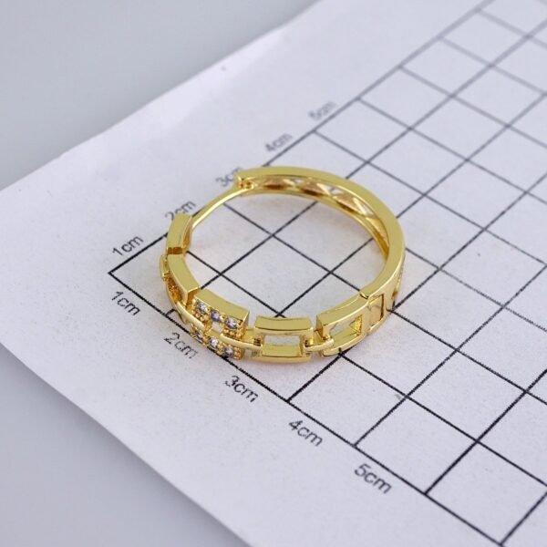 Women Earrings/ Aretes Dama/ Zircon Stone/ 14k Real Color// E1452 - Image 3