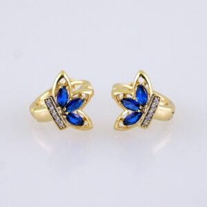 Women Earrings/ Aretes Dama/ Zircon Stone/ 14k Real Color// E1458