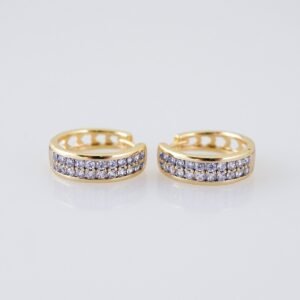 Women Earrings/ Aretes Dama/ Zircon Stone/ 14k Real Color// E1471