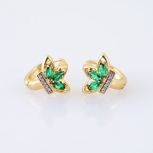 Women Earrings/ Aretes Dama/ Zircon Stone/ 14k Real Color// E1479