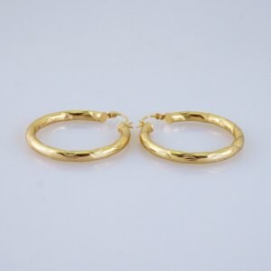 Women Earrings/ Aretes Dama/ Plain/ 14k Real Color// E1483