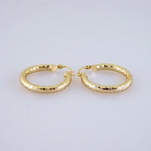 Women Earrings/ Aretes Dama/ Plain/ 14k Real Color//E1485