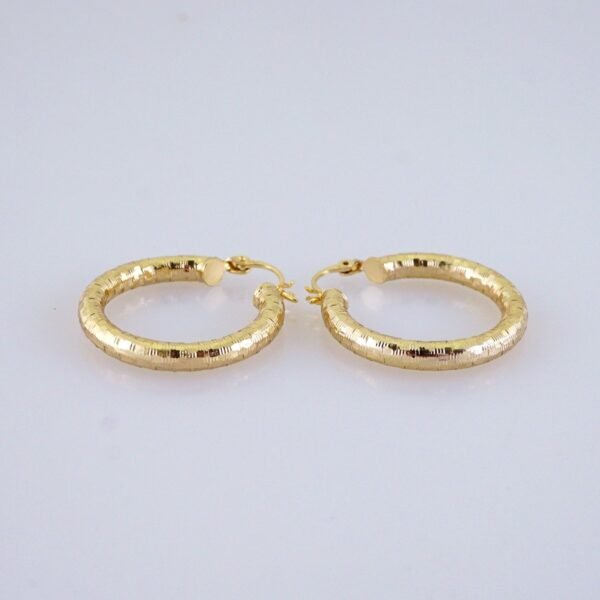 Women Earrings/ Aretes Dama/ Plain/ 14k Real Color//E1485