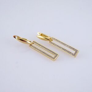 Women Earrings/ Aretes Dama/ Zircon Stone/ 14k Real Color// E1487