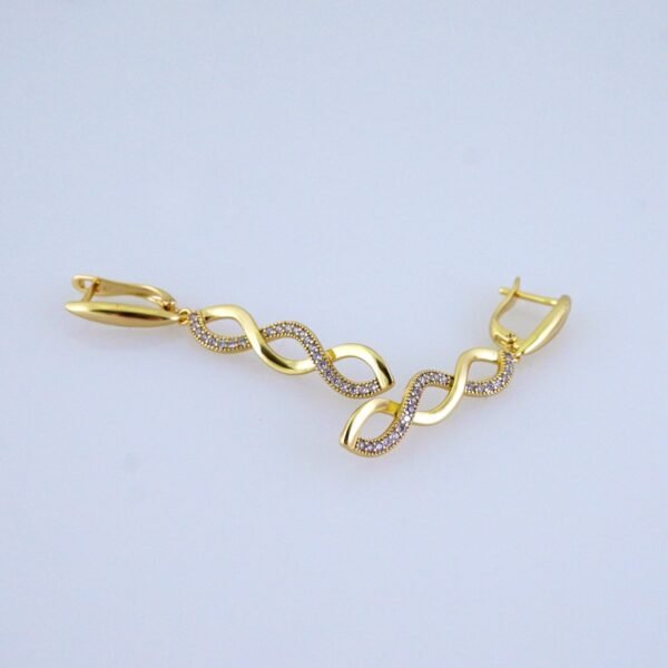 Women Earrings/ Aretes Dama/ Zircon Stone/ 14k Real Color// E1489