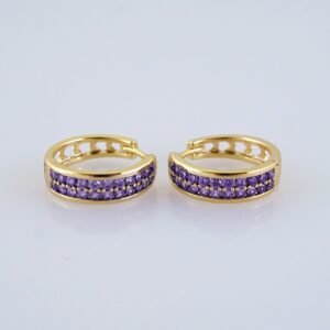 Women Earrings/ Aretes Dama/ Zircon Stone/ 14k Real Color// E1494