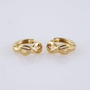 Women Earrings/ Aretes Dama/ Plain/ 14k Real Color// E1495
