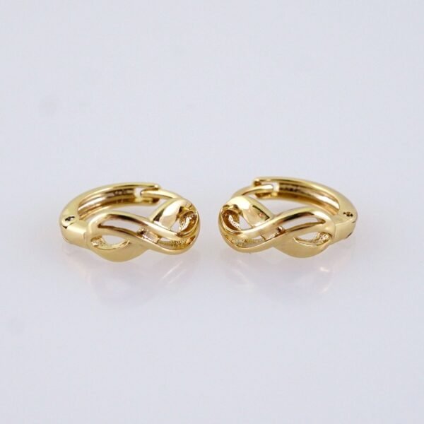 Women Earrings/ Aretes Dama/ Plain/ 14k Real Color// E1495