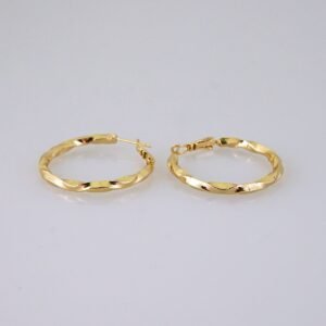 Women Earrings/ Aretes Dama/ Plain/ 14k Real Color// E1500