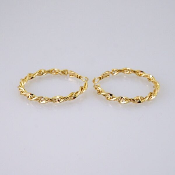 Women Earrings/ Aretes Dama/ Plain/ 14k Real Color// E1501