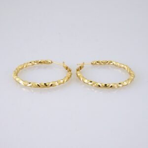 Women Earrings/ Aretes Dama/ Plain/ 14k Real Color// E1502
