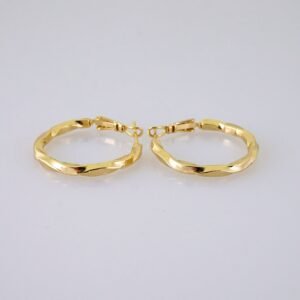 Women Earrings/ Aretes Dama/ Plain/ 14k Real Color// E1503