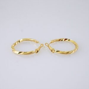 Women Earrings/ Aretes Dama/ Plain/ 14k Real Color// E1504