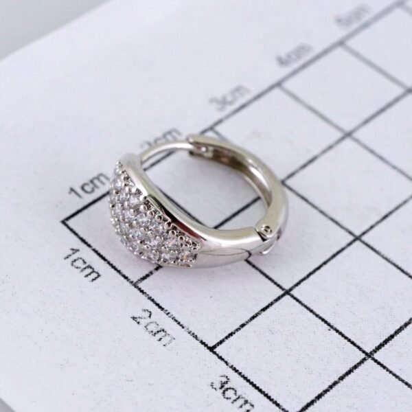 Women Earrings/ Aretes Dama/ Zircon Stone/ Silver Color// E1508 - Image 3